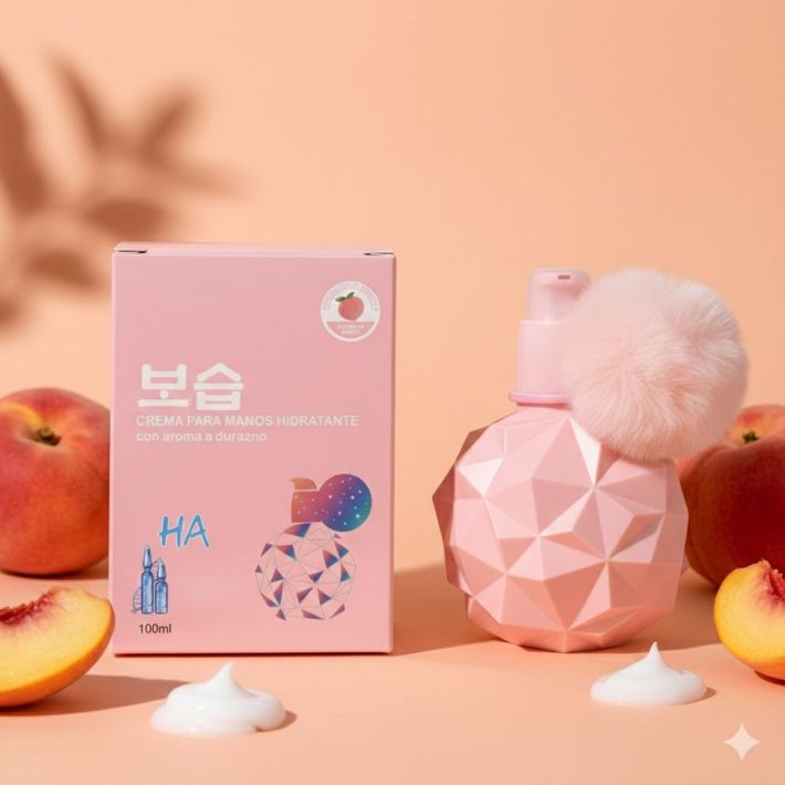 crema de manos durazno