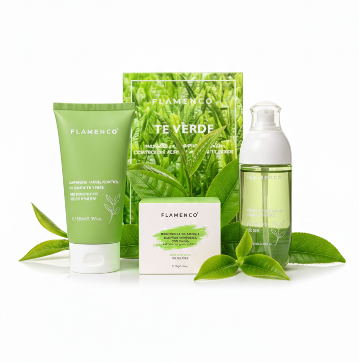 Set de skincare flamenco te verde